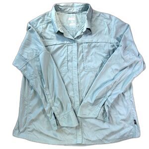 REI Light Blue Long Sleeve Button-Up Shirt